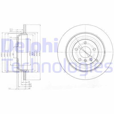 BG4031 DELPHI Тормозной диск