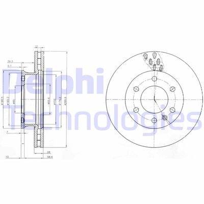 BG4032C DELPHI Тормозной диск