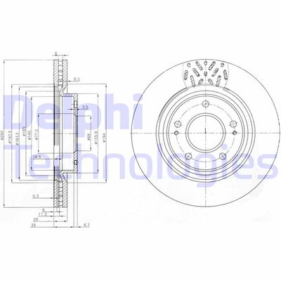 BG4034 DELPHI Тормозной диск