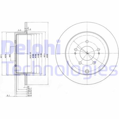 BG4035 DELPHI Тормозной диск