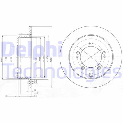 BG4037 DELPHI Тормозной диск