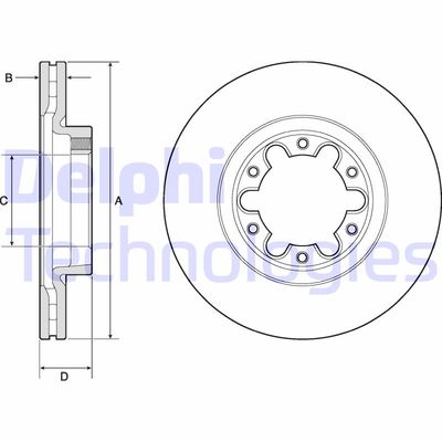 BG4039 DELPHI Тормозной диск