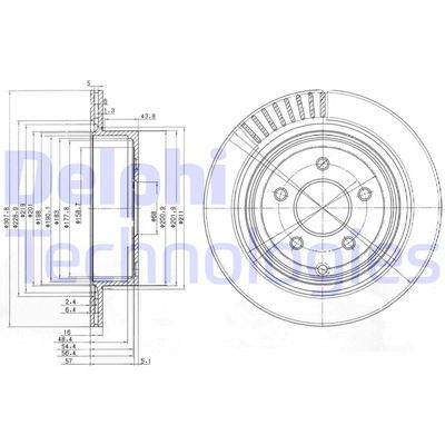 BG4041 DELPHI Тормозной диск