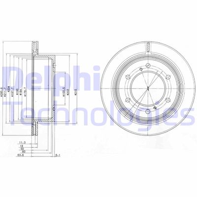 BG4042 DELPHI Тормозной диск