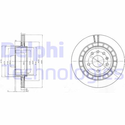 BG4046 DELPHI Тормозной диск