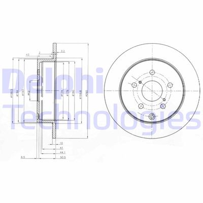 BG4051 DELPHI Тормозной диск