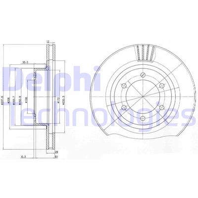 BG4052 DELPHI Тормозной диск