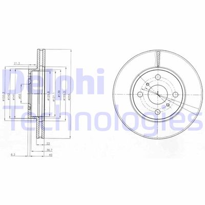 BG4053 DELPHI Тормозной диск