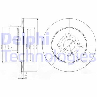 BG4055 DELPHI Тормозной диск