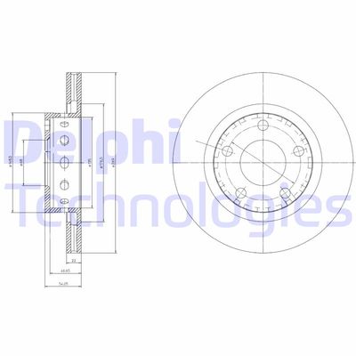 BG4057 DELPHI Тормозной диск