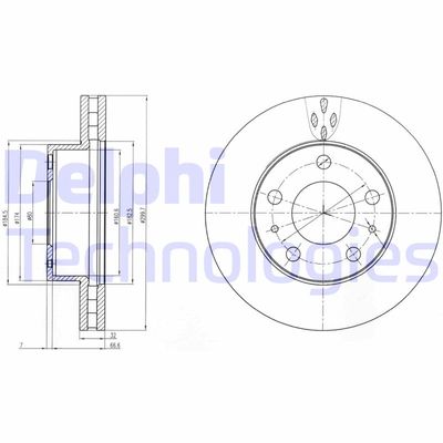 BG4060 DELPHI Тормозной диск