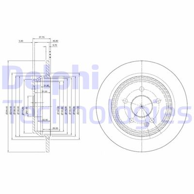 BG4063 DELPHI Тормозной диск