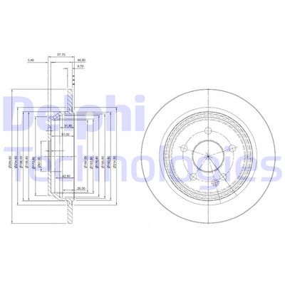 BG4063C DELPHI Тормозной диск