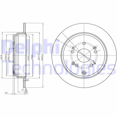 BG4064 DELPHI Тормозной диск