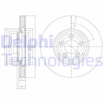 BG4065 DELPHI Тормозной диск