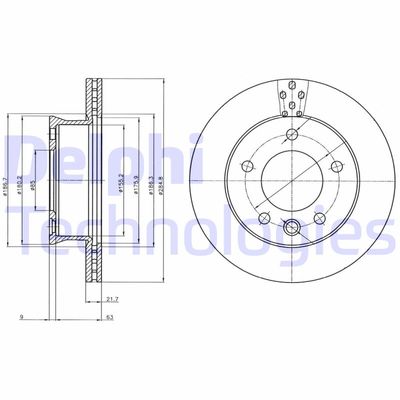 BG4067 DELPHI Тормозной диск