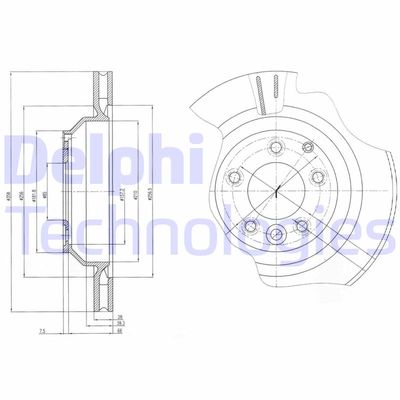 BG4070 DELPHI Тормозной диск