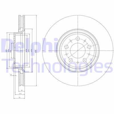 BG4071 DELPHI Тормозной диск