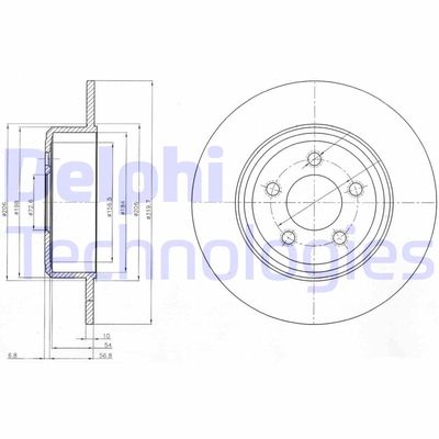 BG4074 DELPHI Тормозной диск