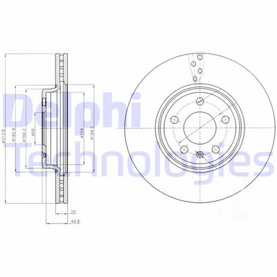 BG4079 DELPHI Тормозной диск