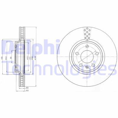 BG4080 DELPHI Тормозной диск