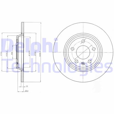 BG4081 DELPHI Тормозной диск