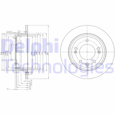 BG4082 DELPHI Тормозной диск