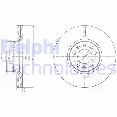 BG4083 DELPHI Тормозной диск