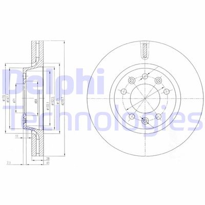 BG4084 DELPHI Тормозной диск