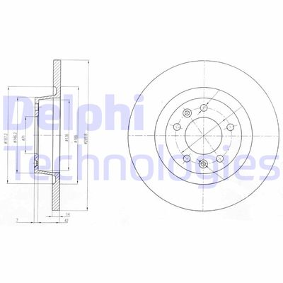 BG4085 DELPHI Тормозной диск