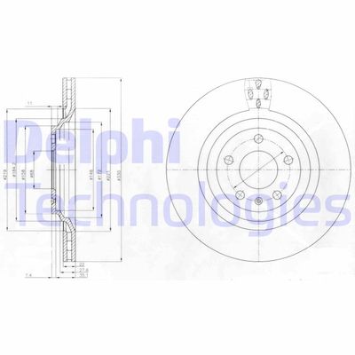 BG4087 DELPHI Тормозной диск