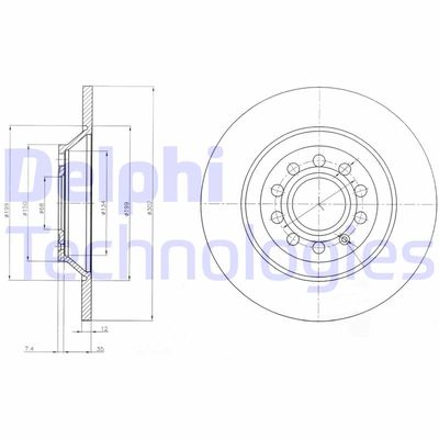 BG4088 DELPHI Тормозной диск