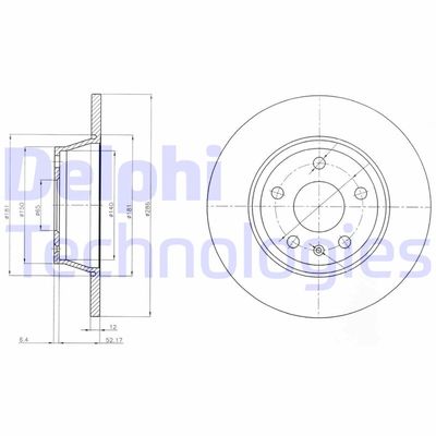 BG4089 DELPHI Тормозной диск