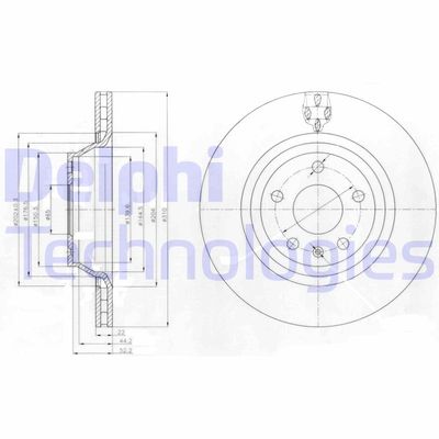 BG4090 DELPHI Тормозной диск