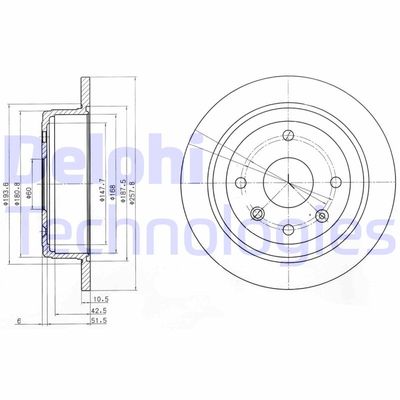 BG4091 DELPHI Тормозной диск