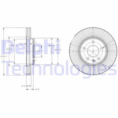 BG4092 DELPHI Тормозной диск