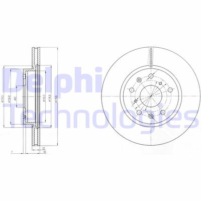 BG4093C DELPHI Тормозной диск