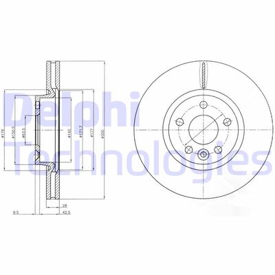 BG4094 DELPHI Тормозной диск