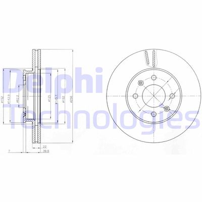 BG4096C DELPHI Тормозной диск