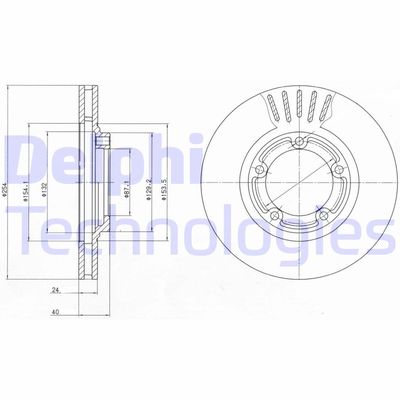 BG4098 DELPHI Тормозной диск