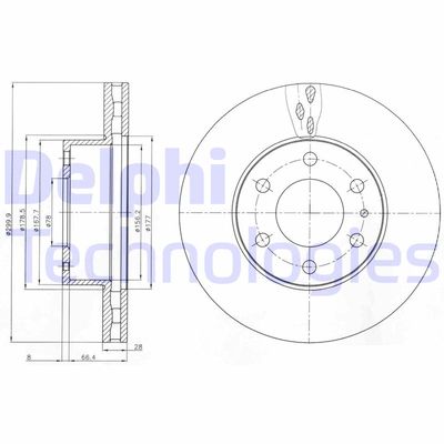 BG4100 DELPHI Тормозной диск