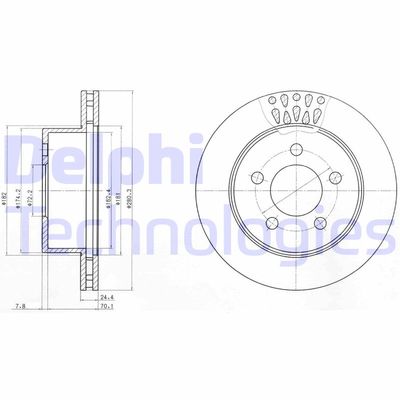 BG4103 DELPHI Тормозной диск