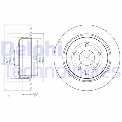 BG4108 DELPHI Тормозной диск