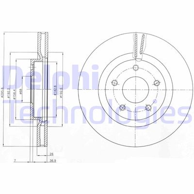 BG4109 DELPHI Тормозной диск