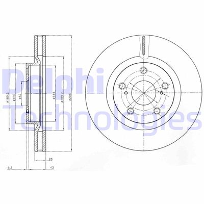 BG4114C DELPHI Тормозной диск