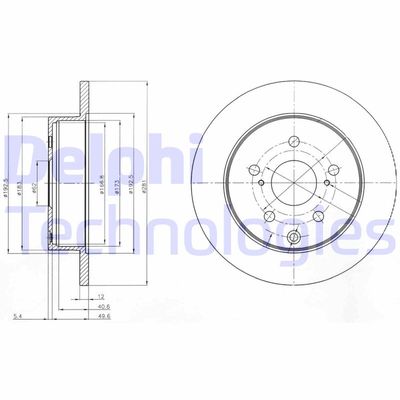 BG4115 DELPHI Тормозной диск