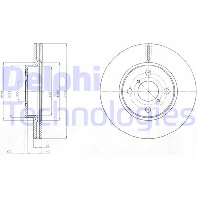 BG4116 DELPHI Тормозной диск