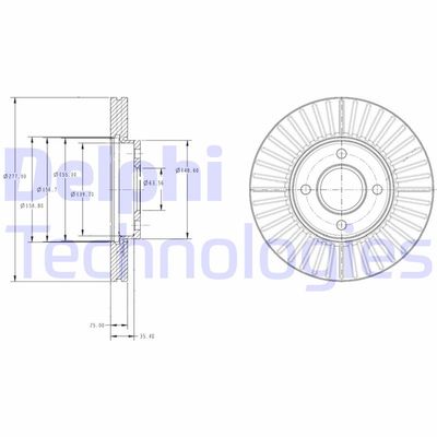 BG4117 DELPHI Тормозной диск