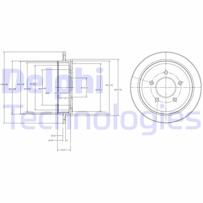 BG4121 DELPHI Тормозной диск