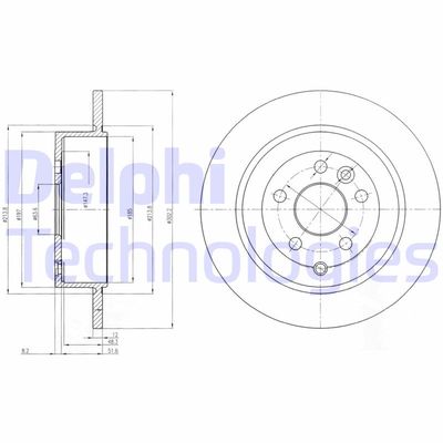 BG4124C DELPHI Тормозной диск